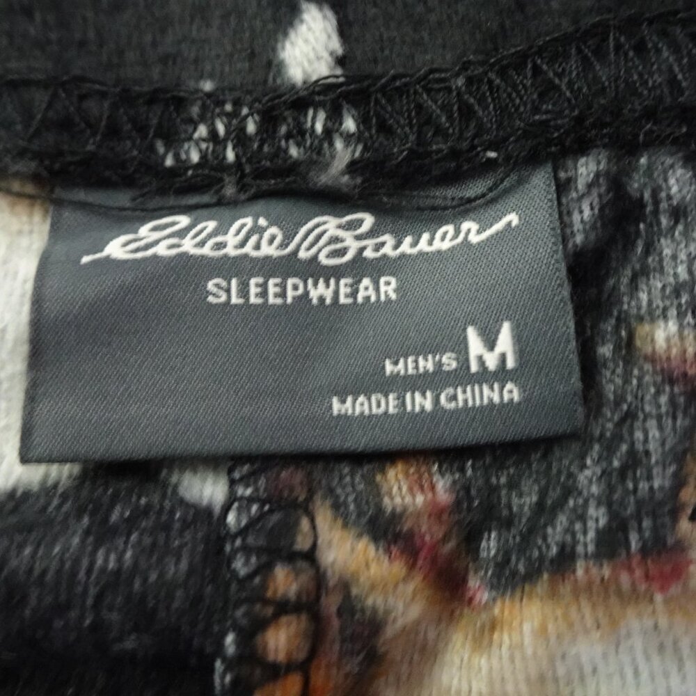 Eddie Bauer Fleece Lounge Pants Men's Size M Animal Print Pajama Sleep Pants - Picture 6 of 8